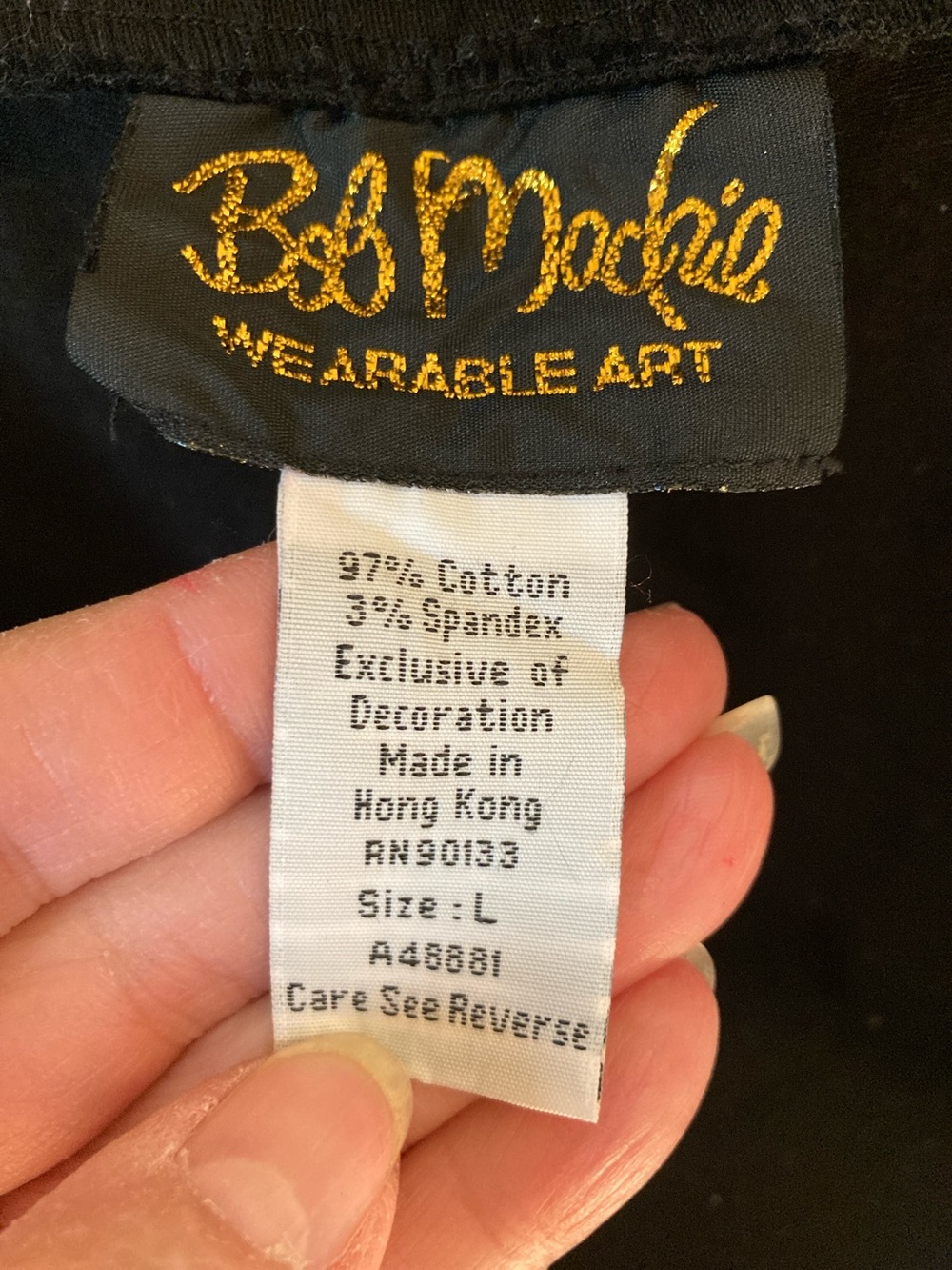 Bob Mackie Black Embroidered Floral Pantsuit with Pink & Green Accents - Picture 5 of 13